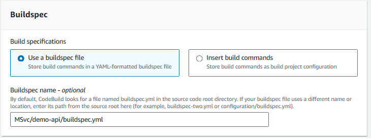 Create and configure AWS CodeBuild